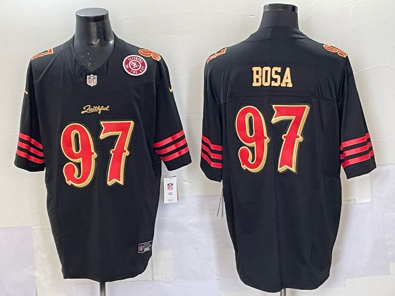 Men Nike San Francisco 49ers #97 Bosa black 5th generation Limited NFL 2025 Jersey 0066->san francisco 49ers->NFL Jersey
